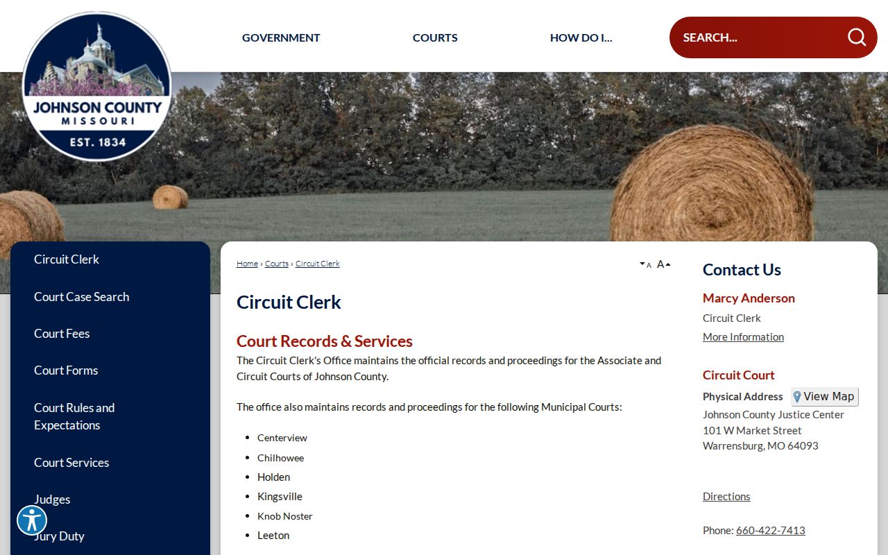 Johnson County court docket Circuit Clerk official source