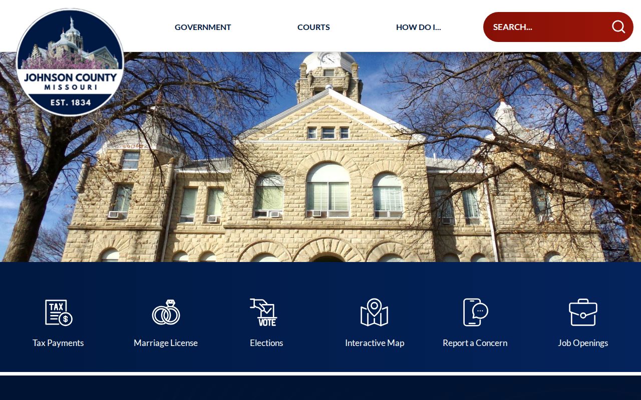 Johnson County court docket county government source page