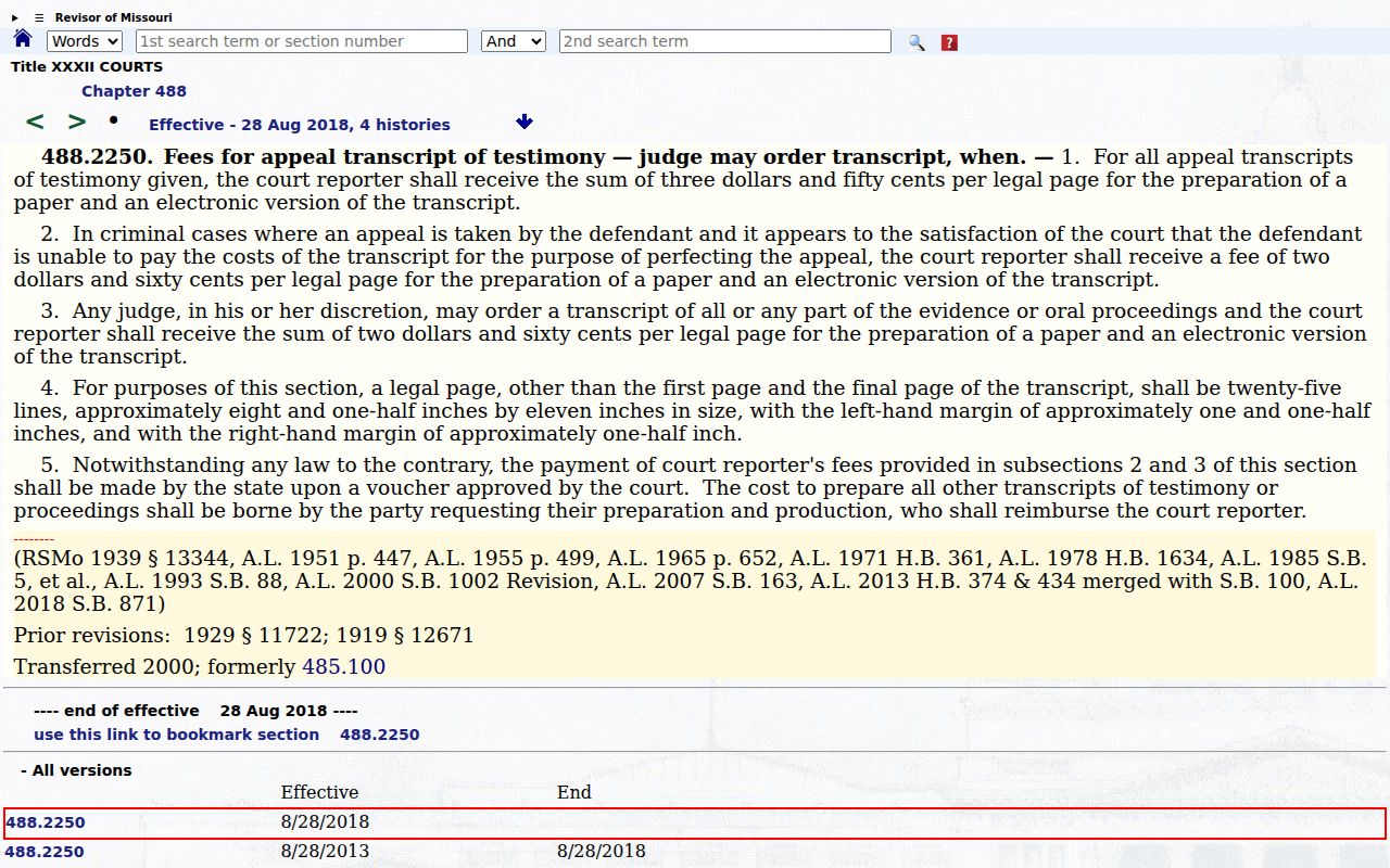 Johnson County traffic tickets transcript copy statute source