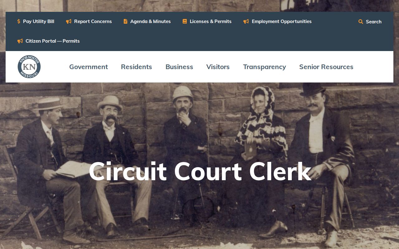 Johnson County Knob Noster court docket clerk and transition source page